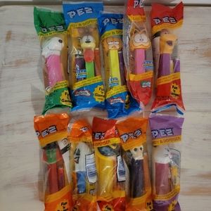 Lot of 10 Unopened Pez Dispensers Snoopy Garfield Halloween